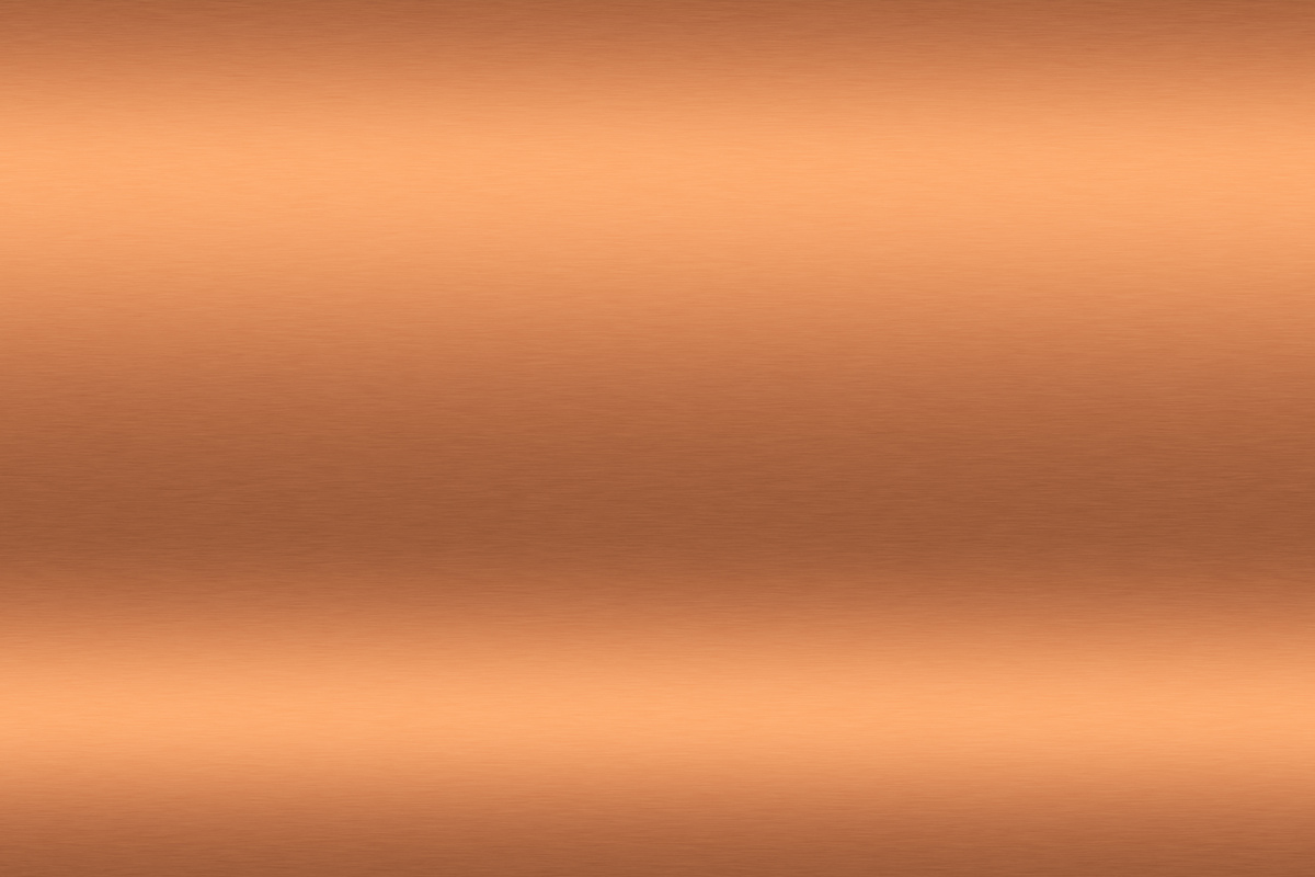 Copper brushed metal to be used as background
